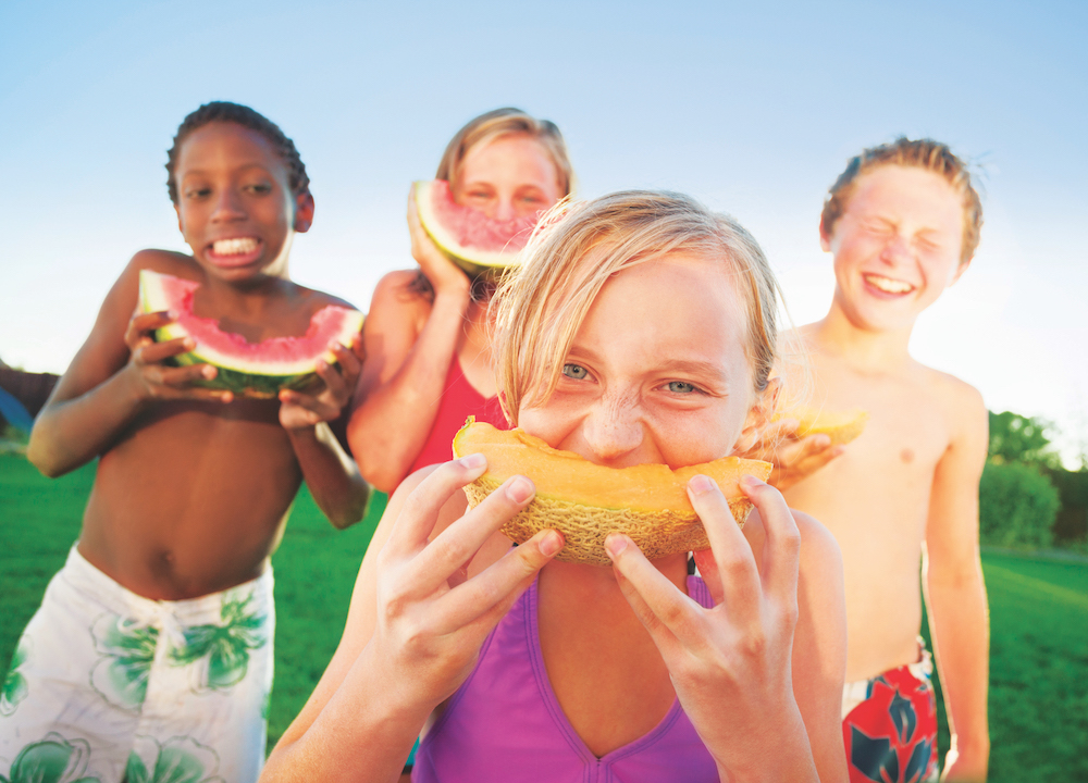 Portrait_Kids Eating Melon